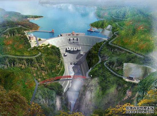 东庄水利枢纽效果图。 陕西省水利建设管理局官网 图